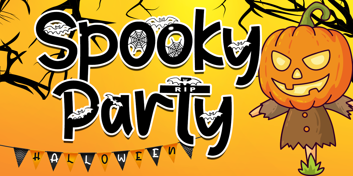 Пример шрифта Spooky Party #1